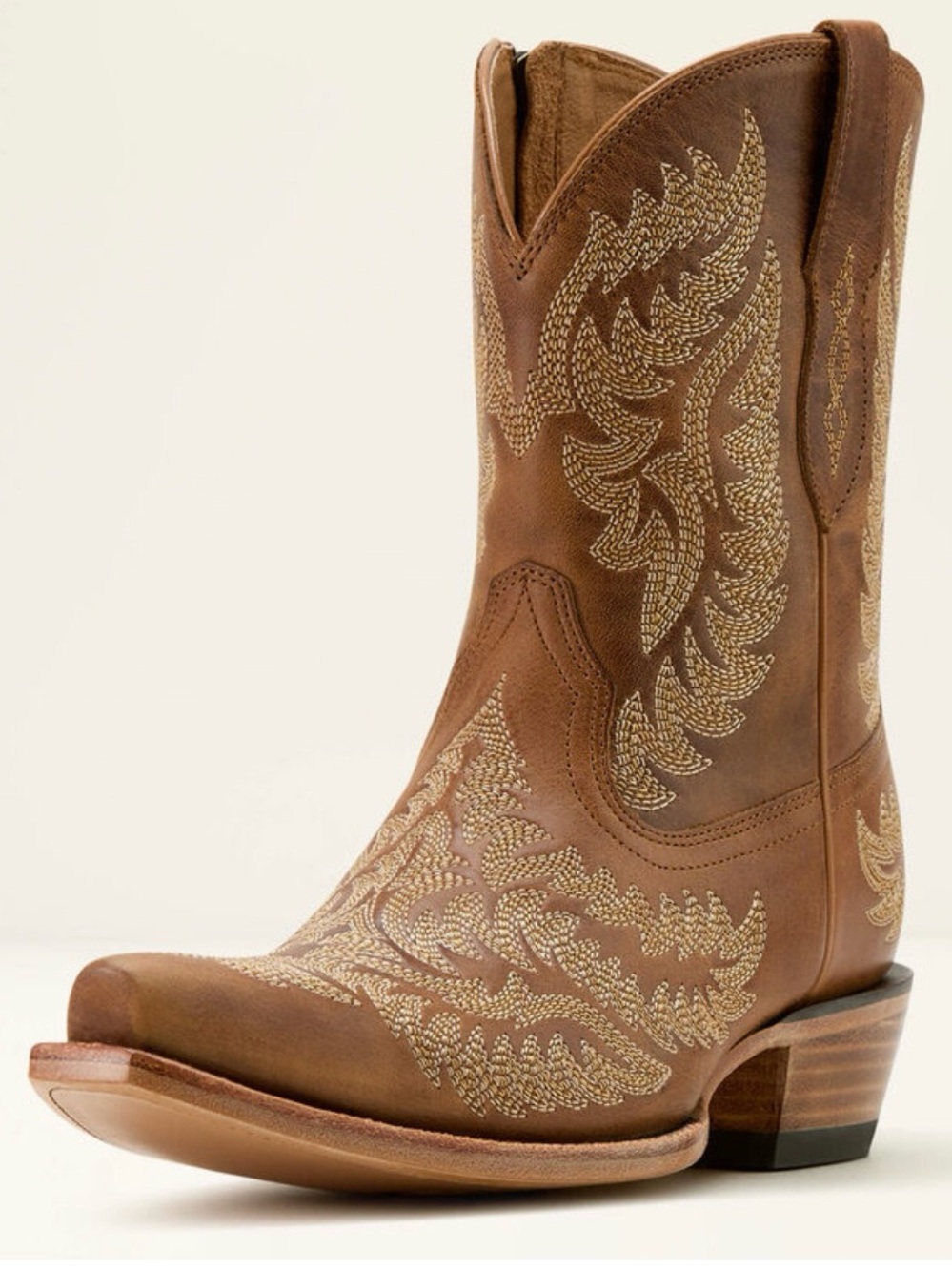 Ariat Brown Embroidered Western Ankle Boots